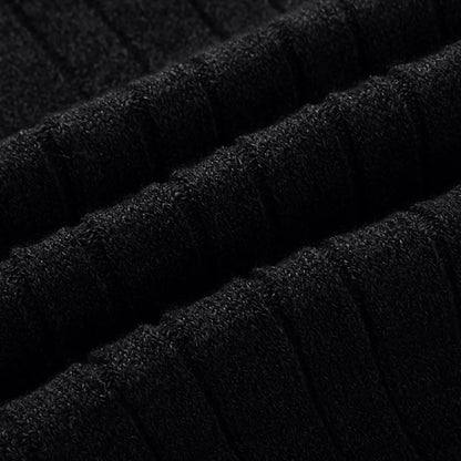 Stylish Black Cable Knit Quarter Zip Pullover Sweater for Men - Perfect for Fall and Winter Casual Wear